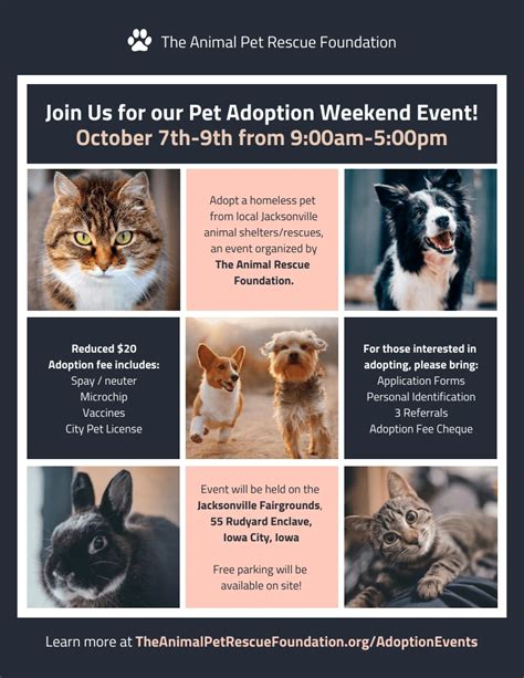 Pet Adoption Flyer Template Free Venngage