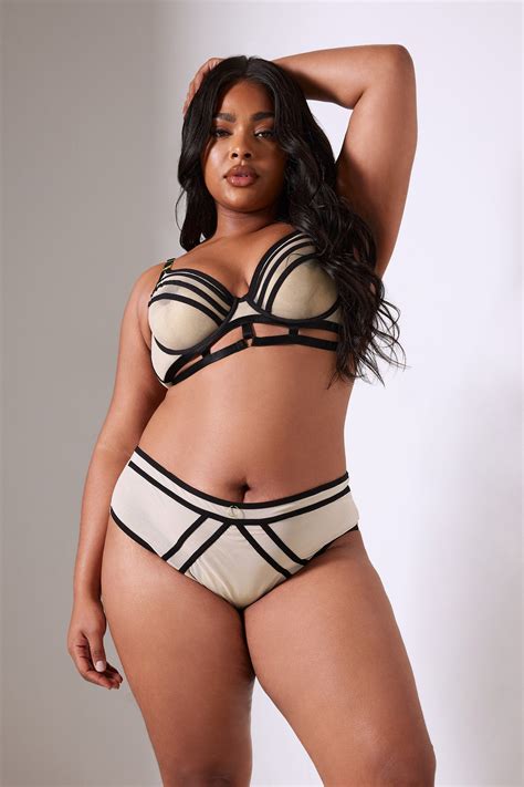 YOURS Plus Size Nude Strap Detail Underwired Bra Yours Clothing