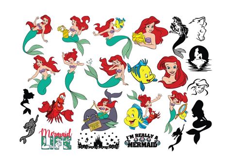 Little Mermaid Svg Little Mermaid Svg Files For Cricut Etsy