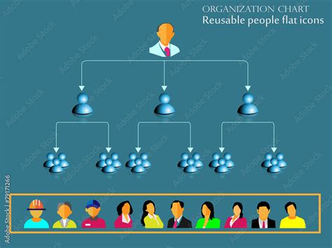 Organization hierarchy chart infographics Stock Vector | Adobe Stock