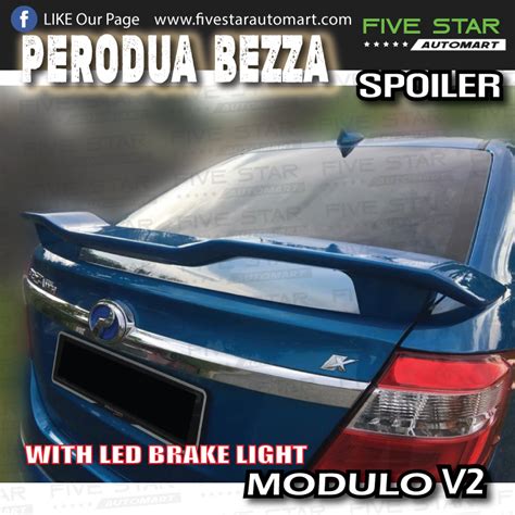 Perodua Bezza Modulo V2 Spoiler With LED Brake Light Shopee Malaysia