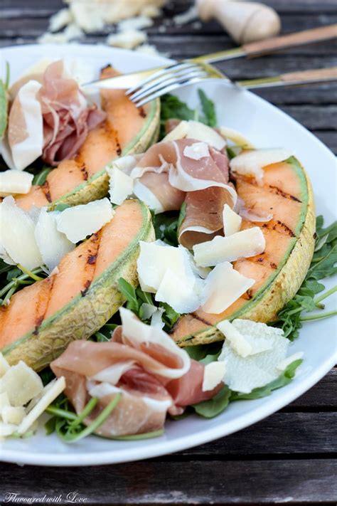 Gegrillte Melone Mit Prosciutto Di San Daniele Und Grana Padano