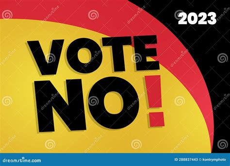 Australian Referendum Sign With Words Vote No Stock Illustration