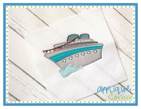 Applique Corner Cruise Ship Applique Design Transportation Designs