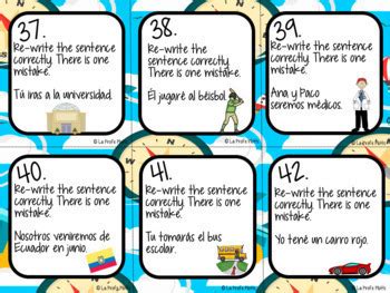 Future Tense Task Cards Spanish Review Activity By La Profe Plotts