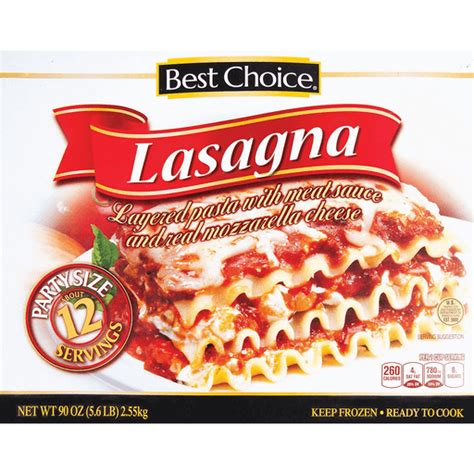 Best Choice Meat Lasagna | Frozen Foods | Price Cutter