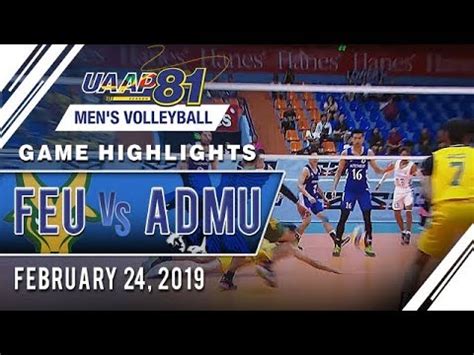 UAAP 81 MV FEU Vs ADMU Game Highlights February 24 2019 YouTube