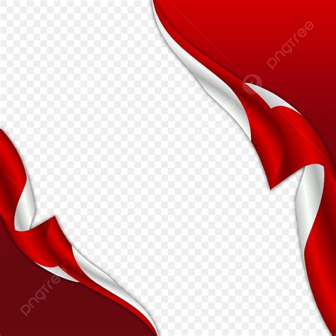 Red Abstract Border White Transparent Gradient Red Border Abstract