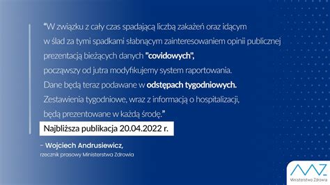 Ministerstwo Zdrowia On Twitter Wa Na Informacja Dot Zmian W