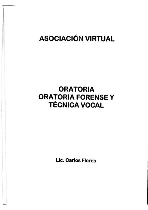 Oratoria Forense y Técnica Vocal Studocu