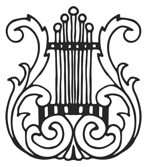 Premium Vector | Lyre icon Ancient music instrument Classic symbol