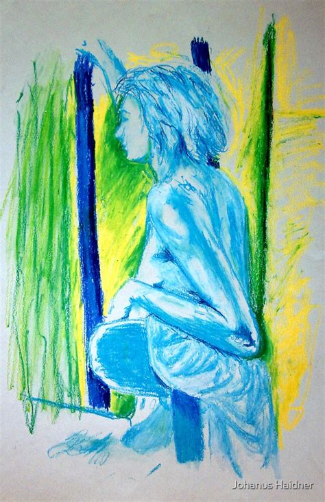 Lady Cool Nude Female Sitting On Chair By Johanus Haidner Redbubble