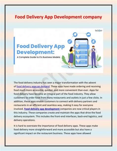 Ppt Food Delivery App Development Company Powerpoint Presentation