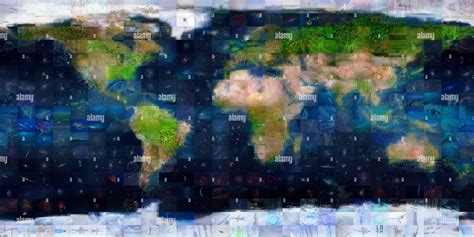 360° view of Earth From Space Mosaic - Alamy