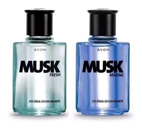 Presente Avon Musk Fresh Marine Col Nia Desodorante Frete Gr Tis