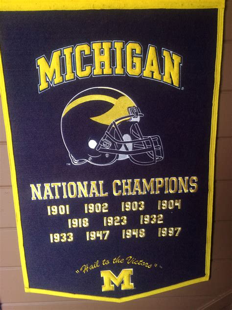 Michigan Wolverines Football Championship Banner | Michigan wolverines ...