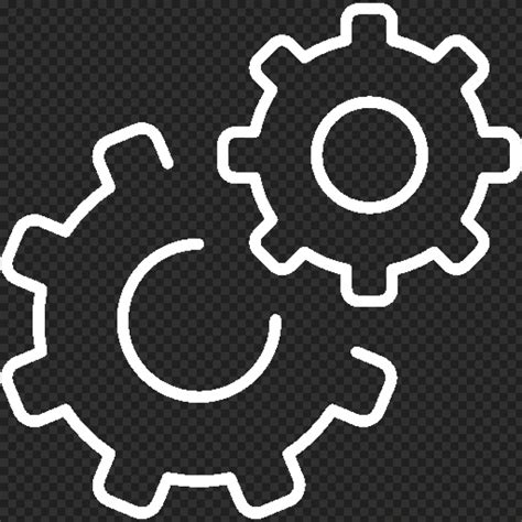 Hd Settings White Line Icon Transparent Background Citypng