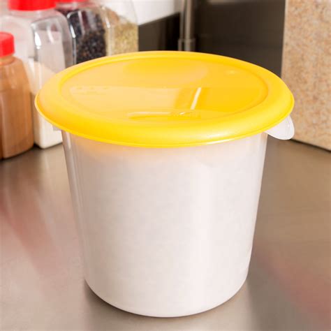 Rubbermaid 5722 Yellow Lid For 2 4 Qt Round Food Storage Containers