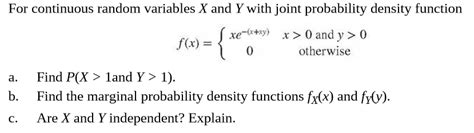 Answered For Continuous Random Variables X And Y Bartleby