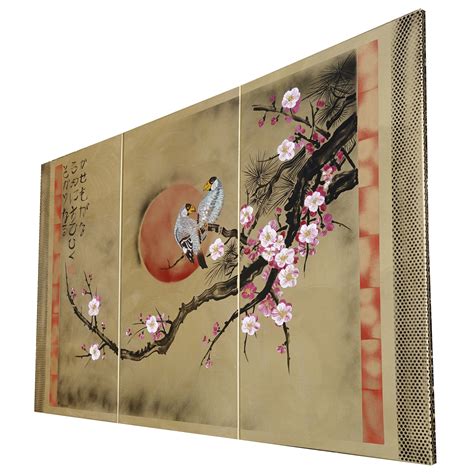 Japan Art Cherry Blossom And Love Birds Japanese Style Painting J185