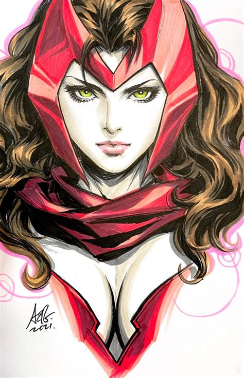 Scarlet Witch By Artgerm Stanley Lau Girls Cartoon Art Marvel