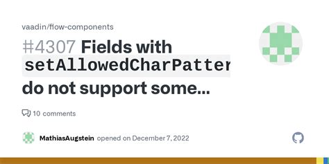 Fields With SetAllowedCharPattern Do Not Support Some Cases Of