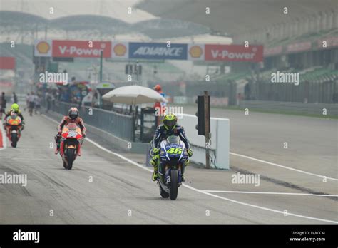 Sepang Circuit Malaysia 23rd Oct 2015 Valentino Rossi And Dani