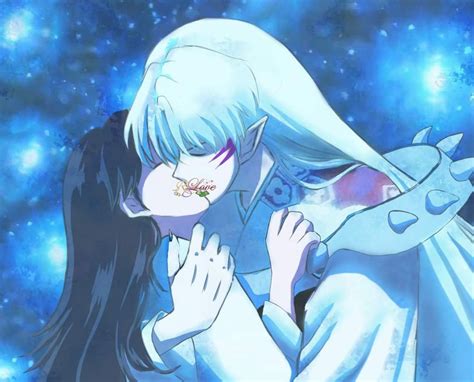 Romantic Kiss Between Sesshomaru And Rin