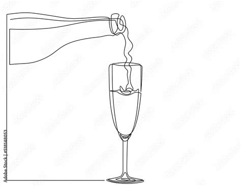 Prosecco Glass The Process Of Pouring Wine Into A Glass Pours