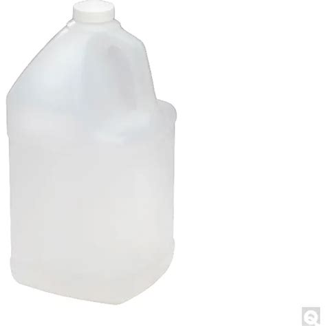 Qorpak® 128oz Natural Hdpe Handled Square Jug With 38 400 White Pp Pe Foam Lined Cap 4pk