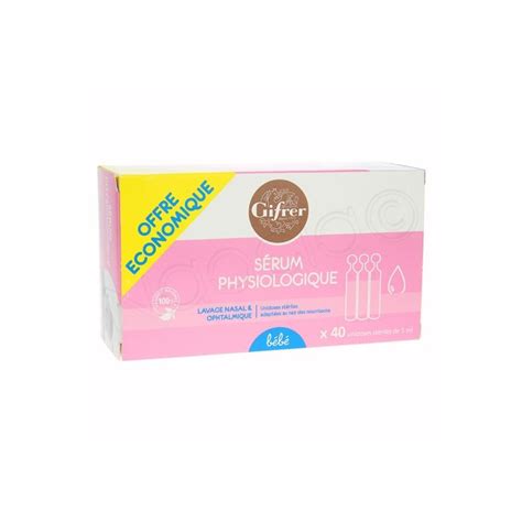 S Rum Physiologique Gifrer Lavage Nasale Unidoses De Ml