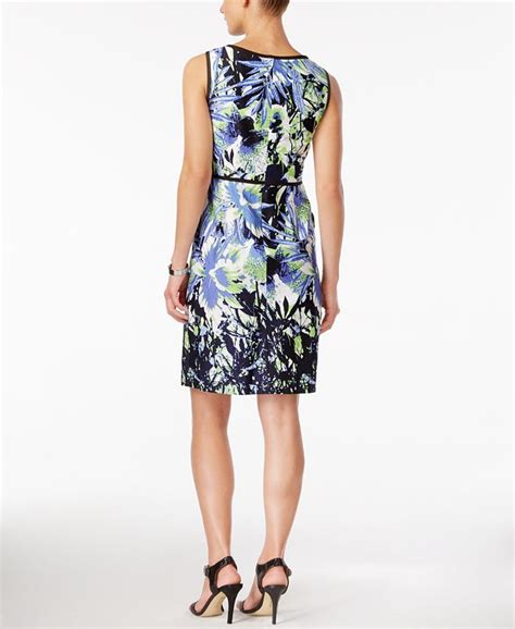 Nine West Sleeveless Printed Sheath Dress Macys