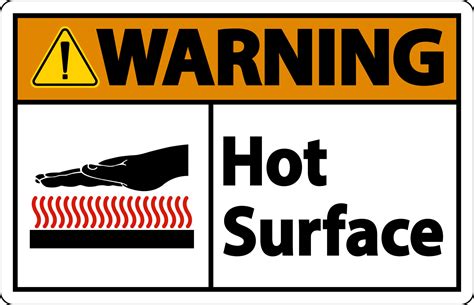 Warning Hot Surface Symbol Sign On White Background Vector Art At Vecteezy