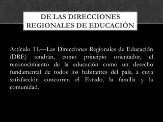 La Organizaci N Administrativa De Las Direcciones Regionales De