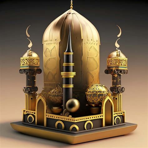 Premium AI Image | golden mosque