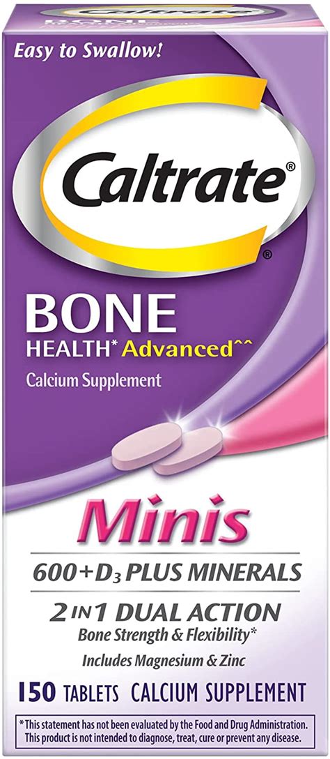 Caltrate Calcium And Vitamin D3 Supplement Plus Minerals Mini Tablets 150 Ea