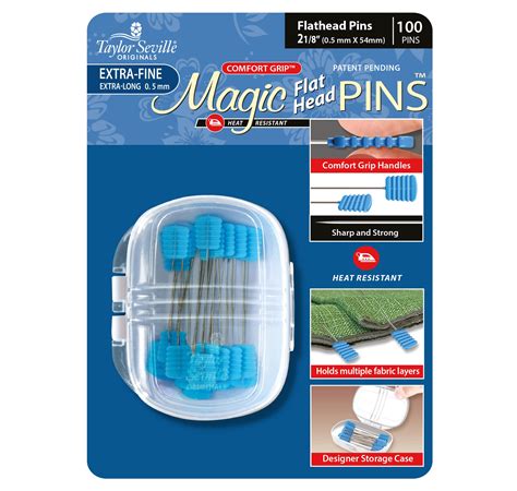 Taylor Seville Magic Pin Flat Head 05mm 100pc