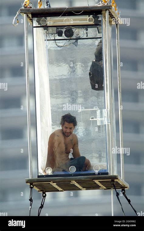 David Blaine Continues His Stay In A Glass Box Near Tower Bridge In