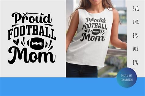 Proud Football Mom Sports Mom Svg