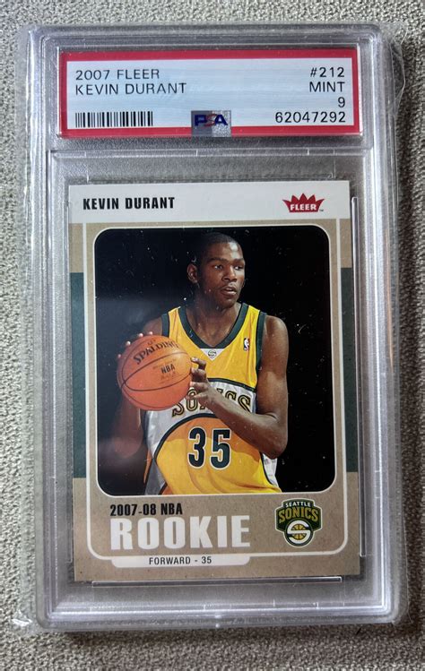 Fleer Kevin Durant Rookie Psa Rc Seattle Supersonics Ebay