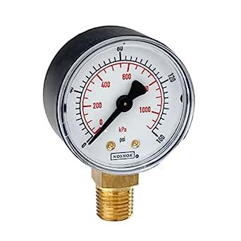 Noshok Series Abs Dual Scale Dial Indicating Pressure Gauge With