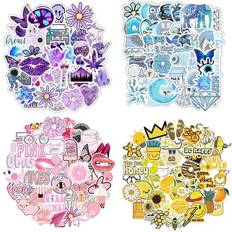 Buy 200 Stickers 50 600pcspack Water Bottle Laptop Decals Vsco