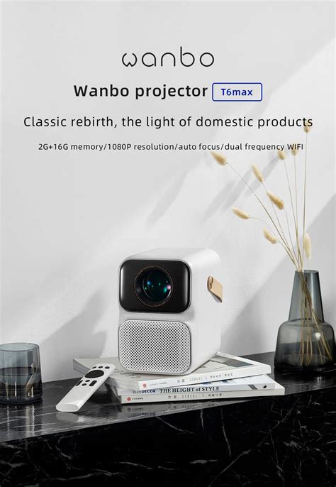 Wanbo T6 Max Proiettore Android Portatile 1080p 1080p 5g Wifi 550 Ansi