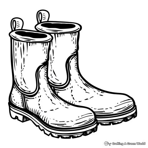 Boot Coloring Pages Free And Printable