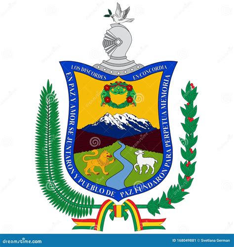 Coat of Arms of La Paz in Plurinational State of Bolivia Stock Vector ...