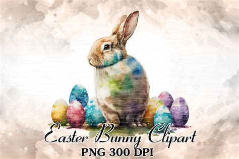 Free Easter Bunny Watercolor Clipart Graphic By Cat Lady Creative Fabrica