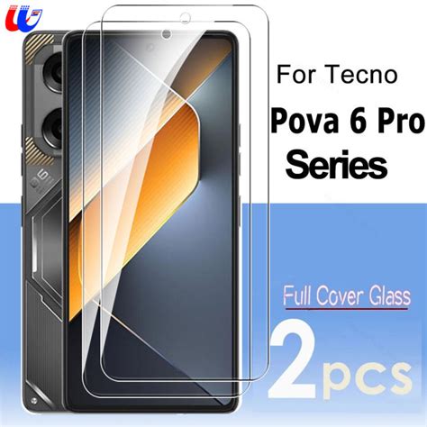 Tecno Pova 6 Pro Glass Film 2PCS Full Cover Tempered Glass For Tecno