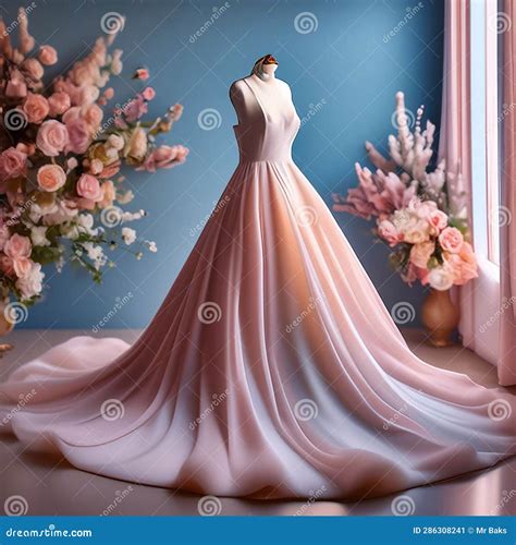 Wedding Dress on a Mannequin. Stock Illustration - Illustration of engagement, married: 286308241