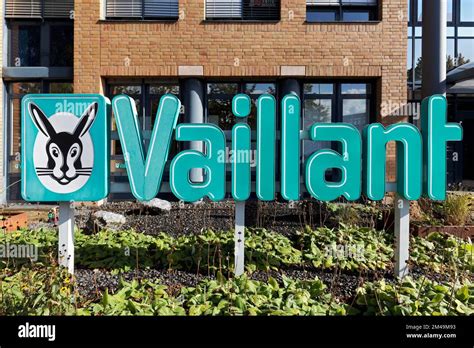Vaillant logo with hare in front of building, brand for heating ...