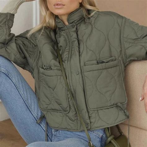 Fandy Lokar Spring Autumn Parkas Women Fashion Drawstring Short Coats ...